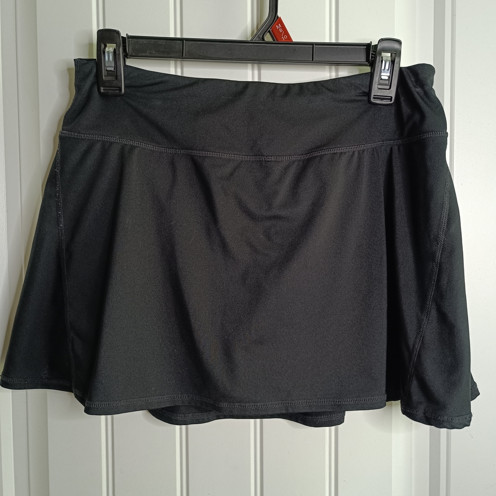 Medium Ideology Black Skort Gym Yoga Travel Skirt CrossFit Hiking Golf Goth